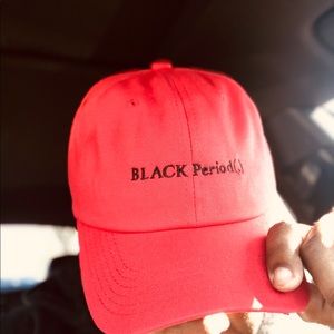 Black period dad hats (unisex)